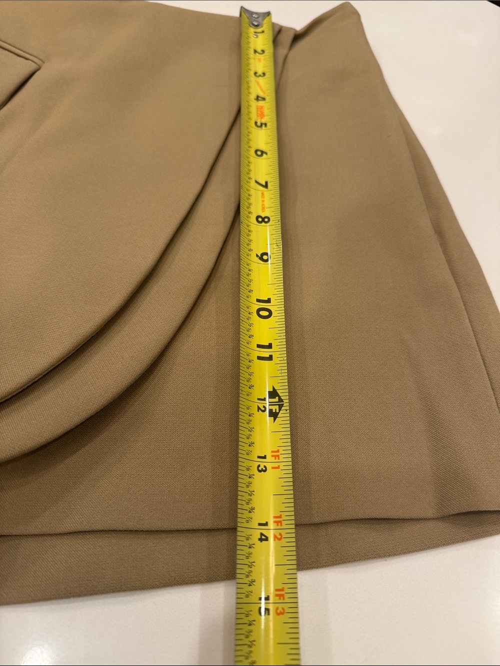 Women's Tan Skort with Wrap Front - Picture 10 of 11